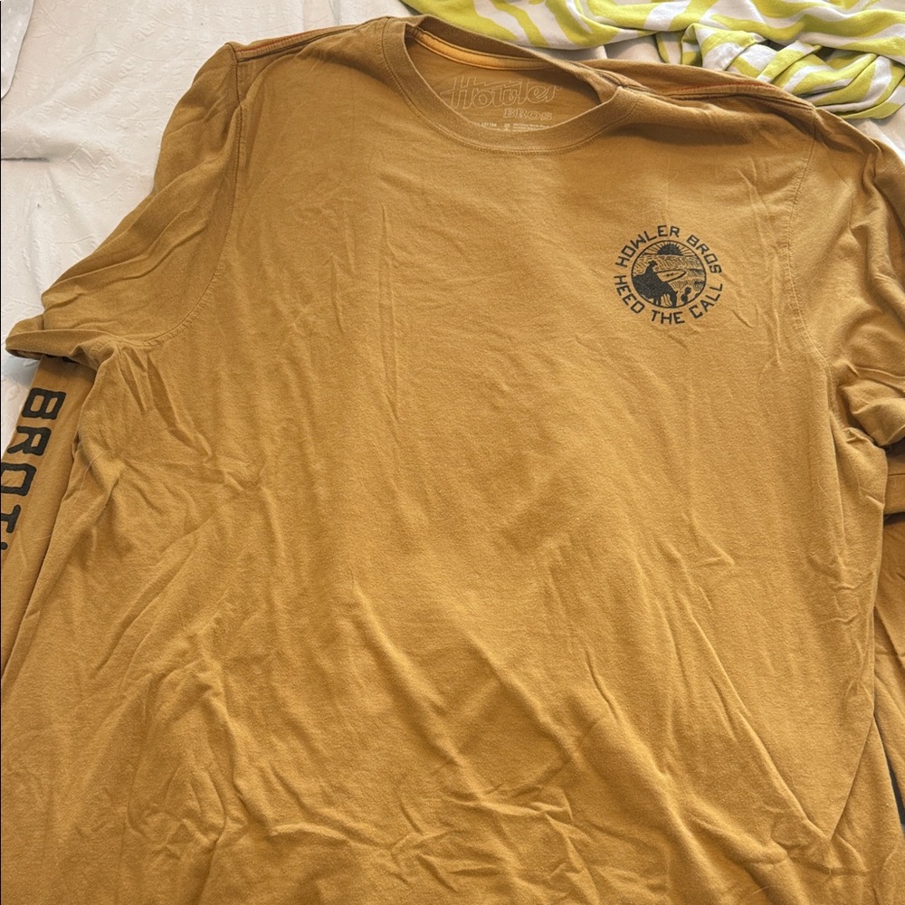 Howler Brothers Men's Gold Long Sleeve Tee